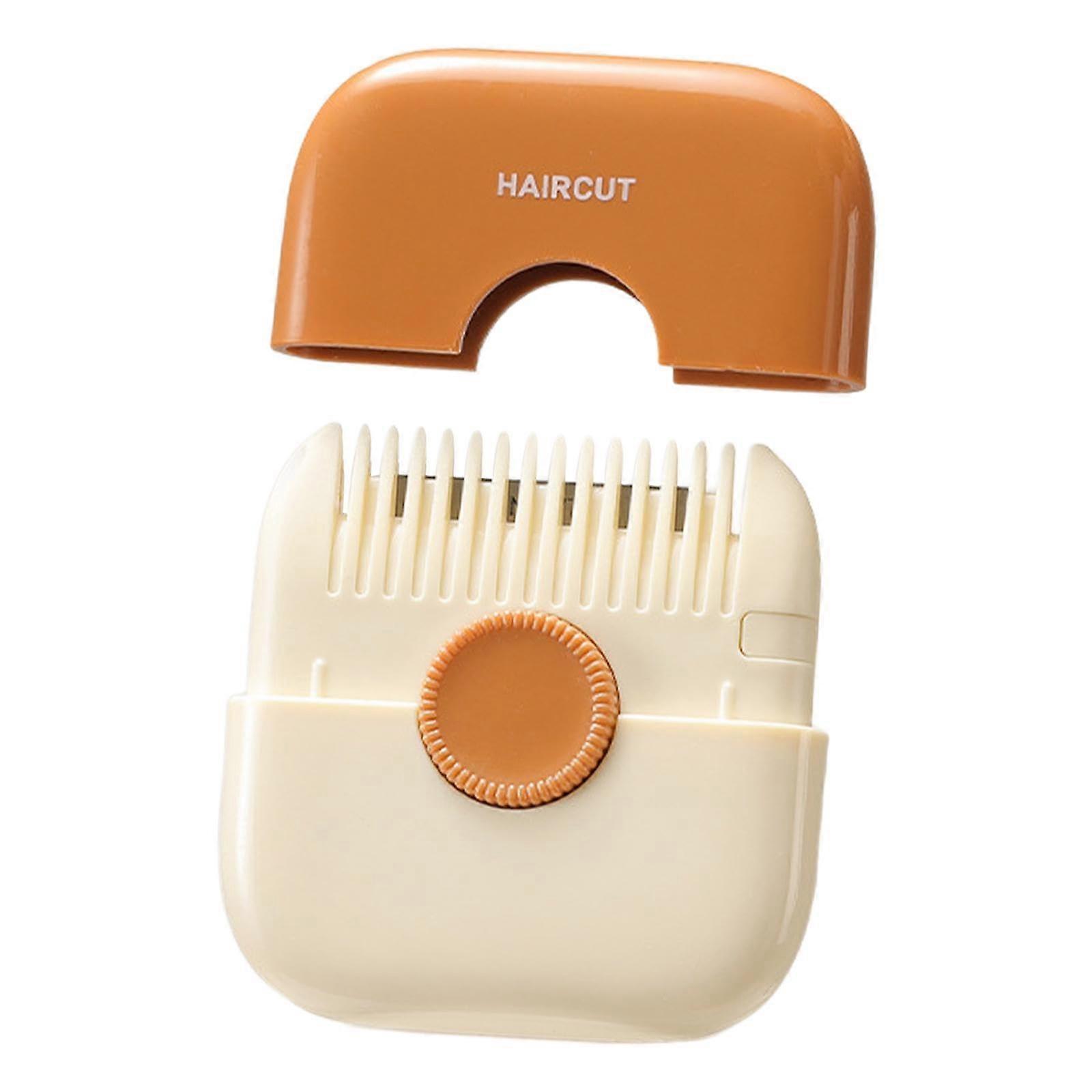 Hair Cutting Thinning Comb with Mini Hair Trimmer for Precise Styling and Layering Orange