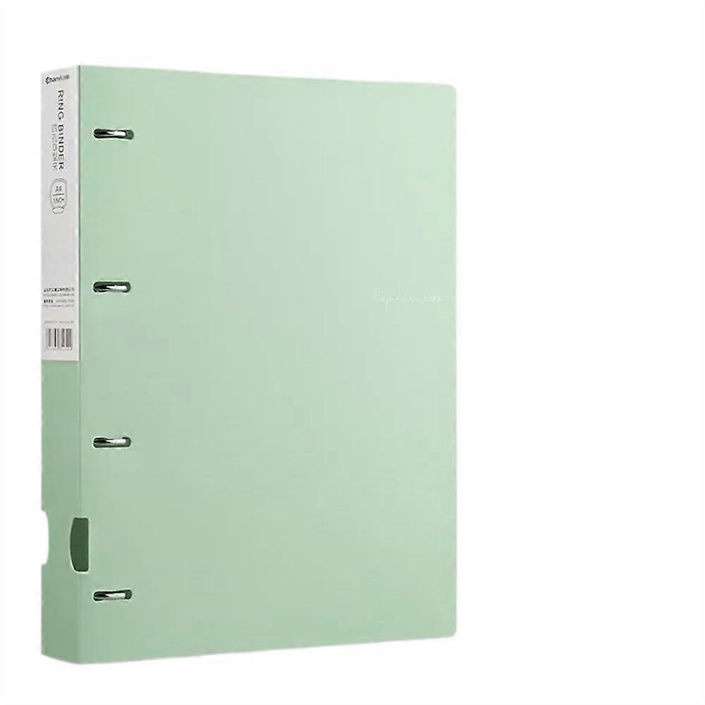 Colored file folders, A4 folders with Dtype punching, office storage, file rings (Green).