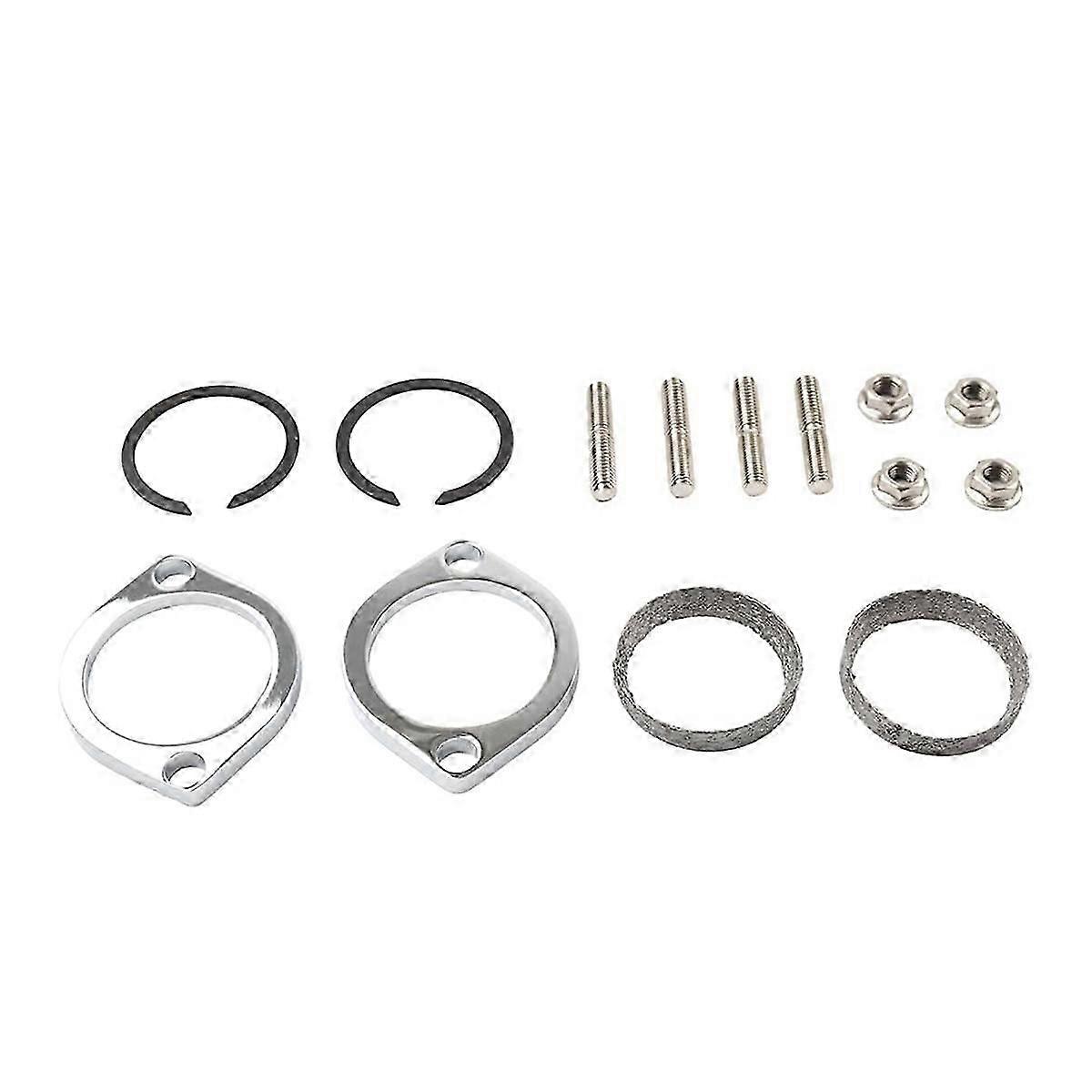 Exhaust Flange Install Kit Flanges Gaskets Nuts Washers for Harley