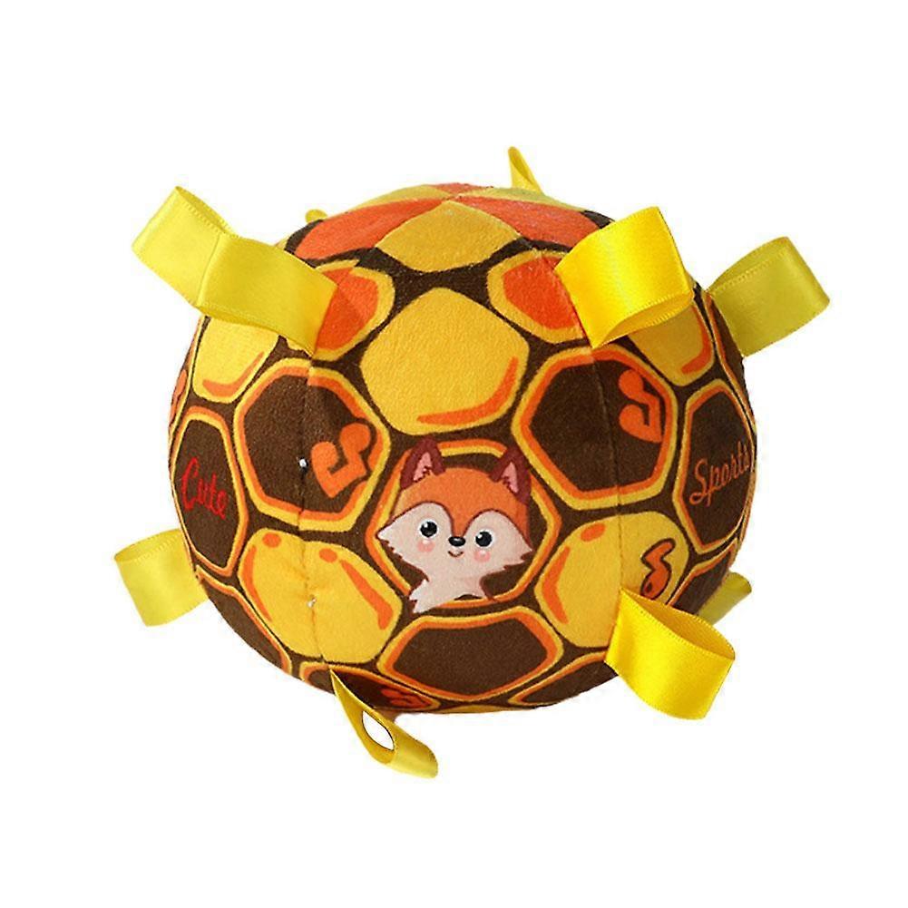 Interactive Dog Toy Ball Bite Resistant Plush Chew Toy for Fetch Play Exercise Teeth Agility Training Companion Pet Gift