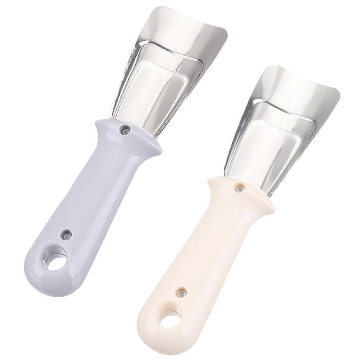 Stainless Steel Ice And Frost Scraper Set 2 Pieces For Refrigerator And Freezer Durable Kitchen Tool For Quick Ice Removal