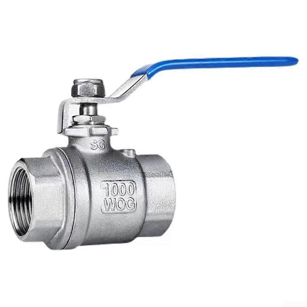 Stainless steel ball valve, internal and external threaded ball valve connection, water pipe ball valve joint adapter 1.27 cm (N15)