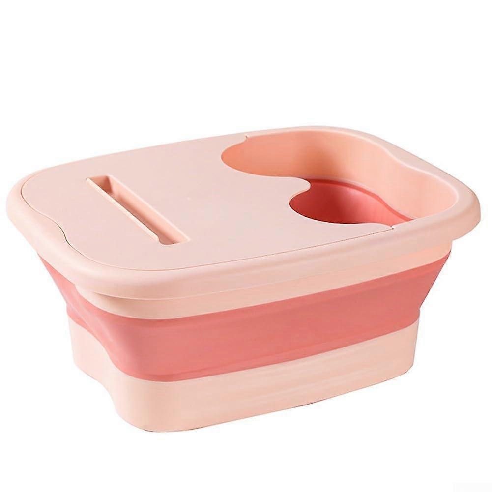Portable Foot Bath Sink, Easy to Clean, Practical Care Options, Pink Color, Home Spa Essential for Relaxation