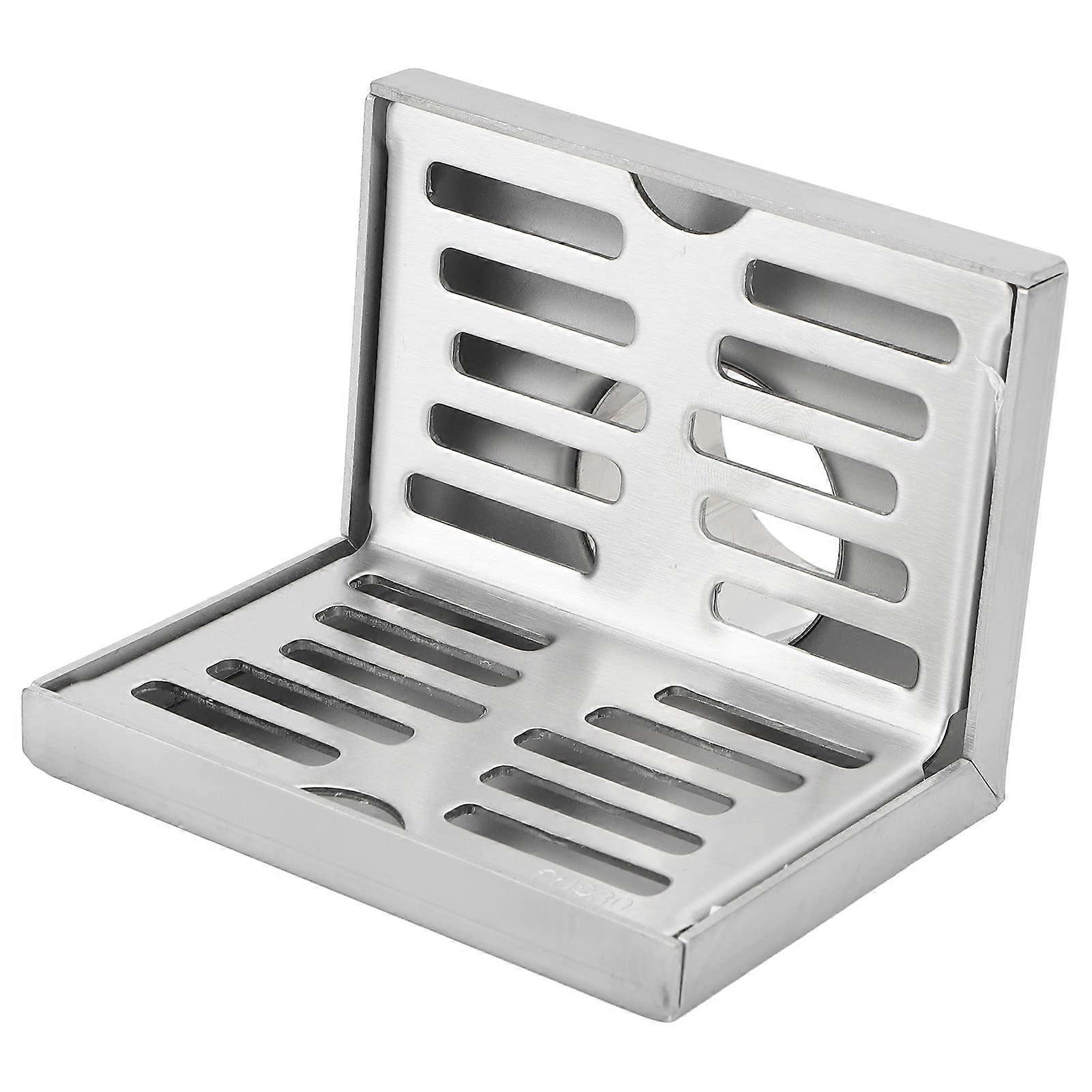 L Shaped Side Drain Made of Stainless Steel, Shower Floor Drain for 50 Pipe Wall