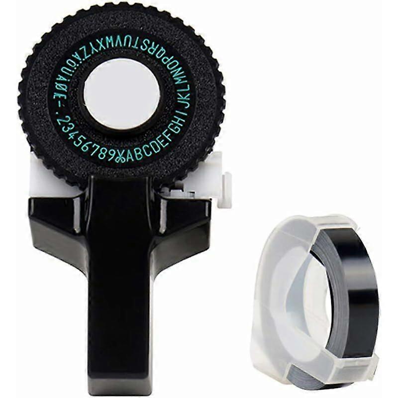3D Label Printer, Small Model, Manual, DIY Labeling Machine, for DYMO, Black Band