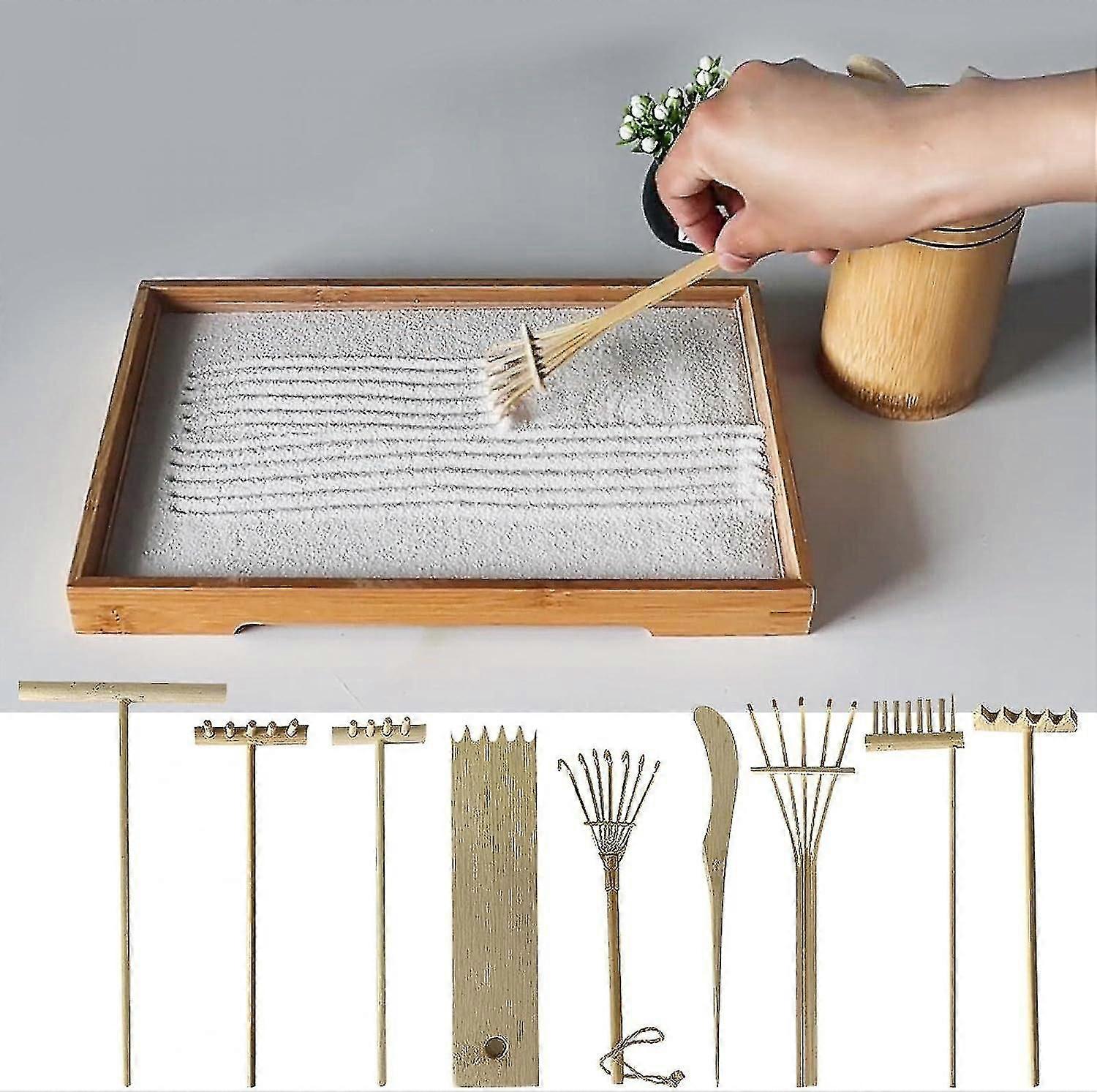 Mini Zen Garden Rake Set για Διαλογισμό και Διακόσμηση Γραφείου