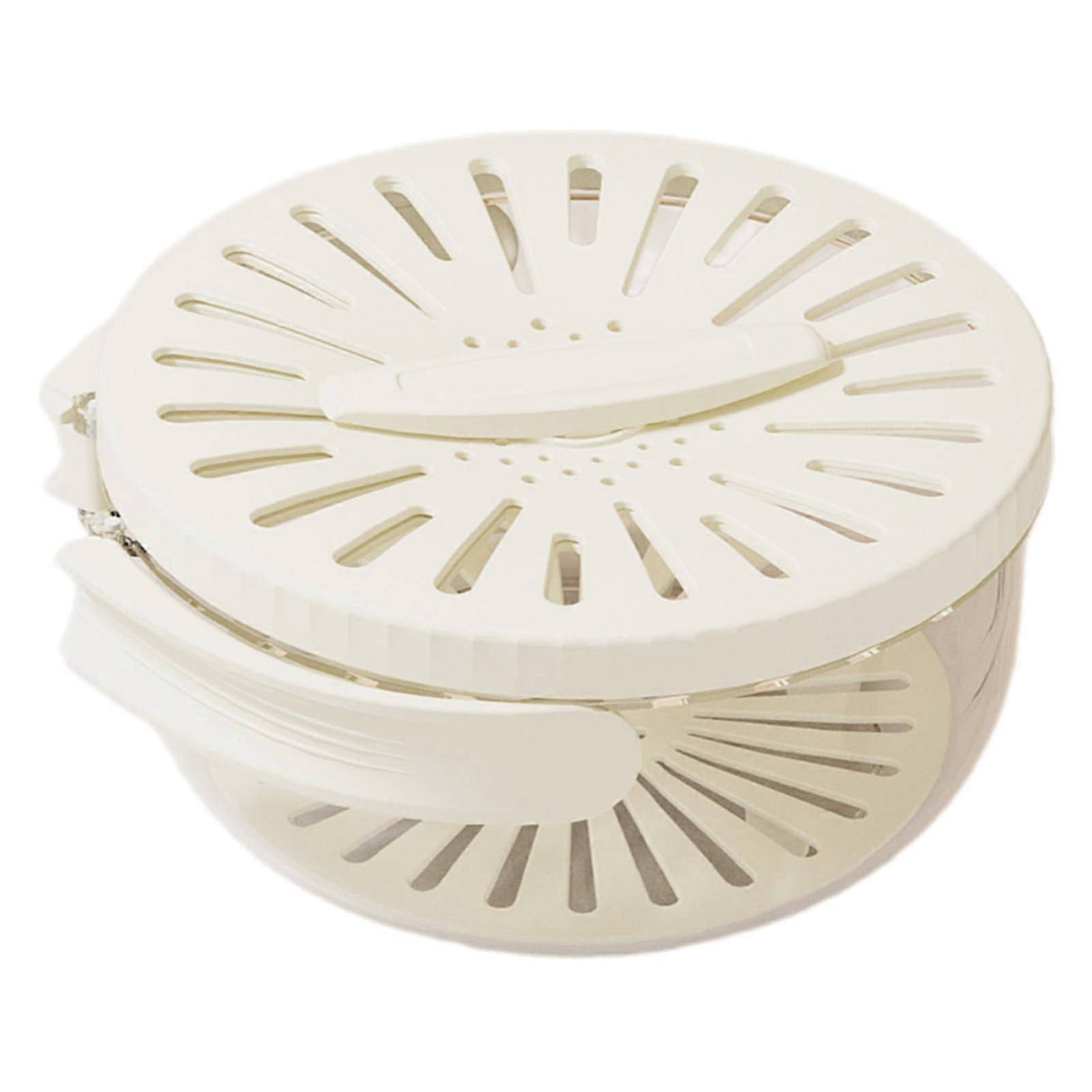 Strainer Basket With Foldable Handle Vegetable Washing Bowl Multifunctional Fruit Colander Plastic Salad Spinner White