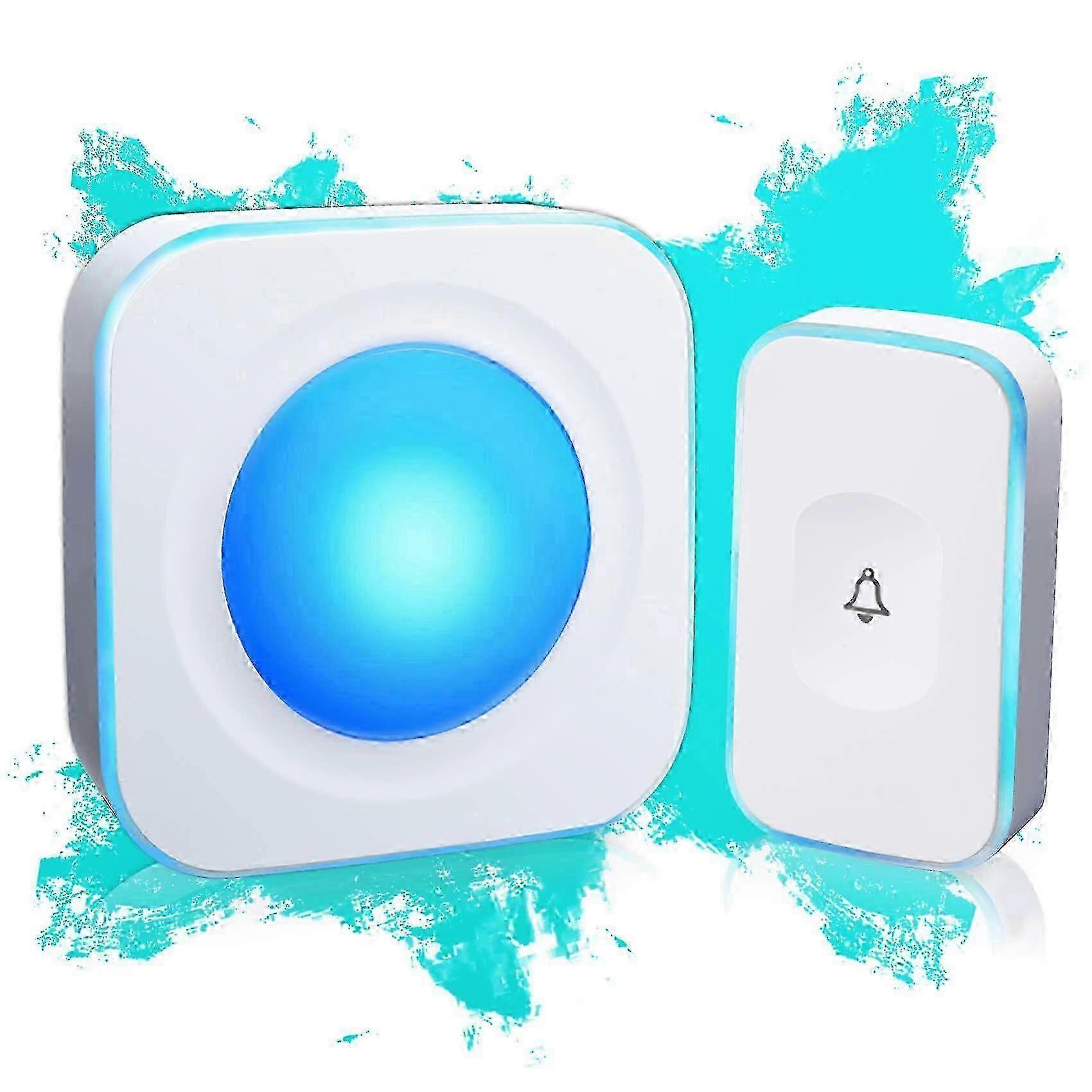 Wireless Doorbell Kit with 1 Receiver and 1 Push Button for Home Security