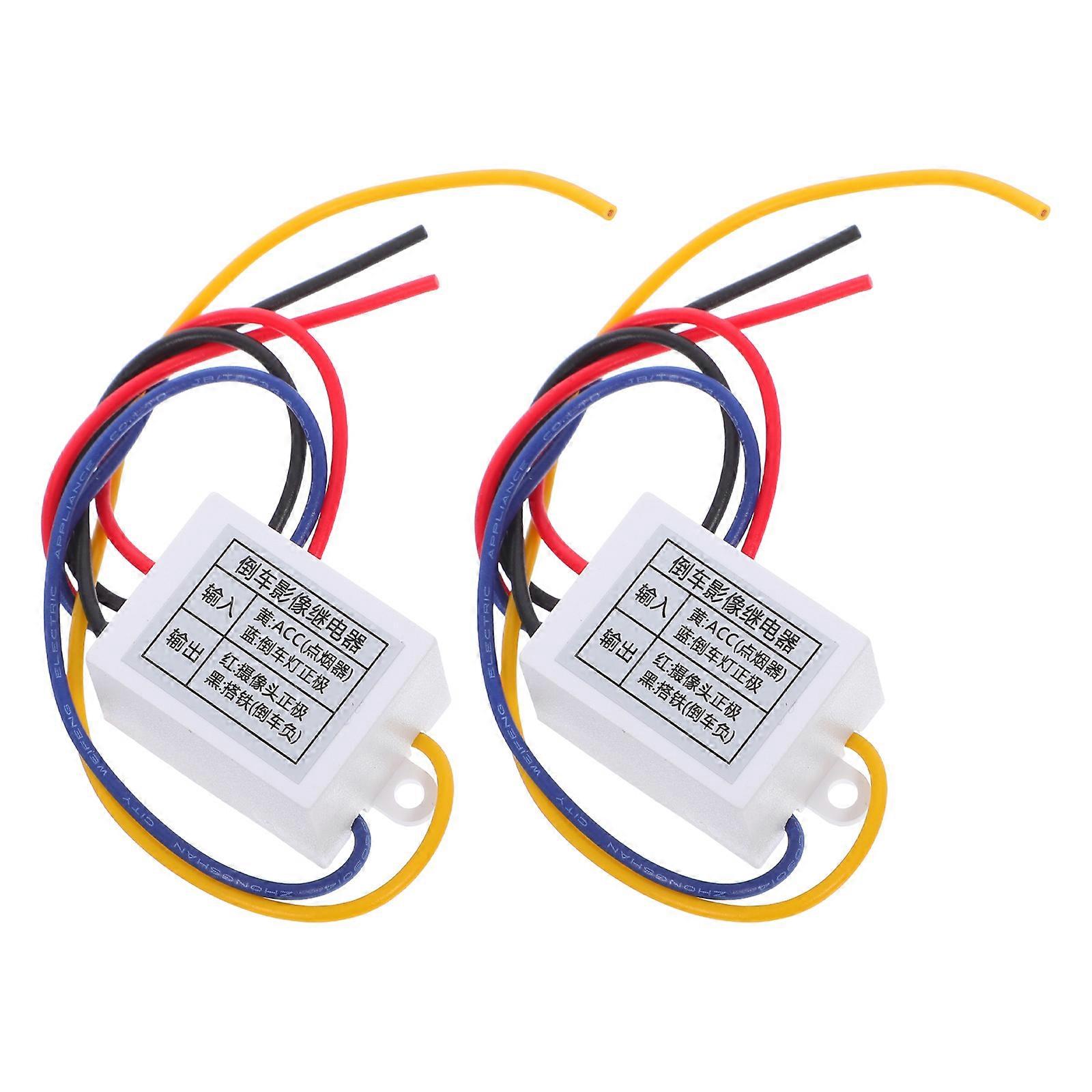 Rearview Camera Relay Capacitor 2pcs   Replacement Automotive Electrical Controller for Parking Camera Circuit