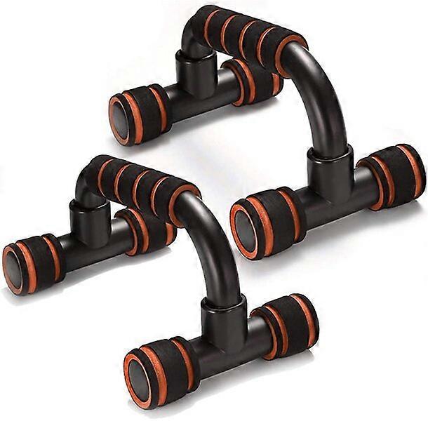 Push-up handles with a sturdy base that can bear a load of 100 kilograms, protecting the floor and reducing noise