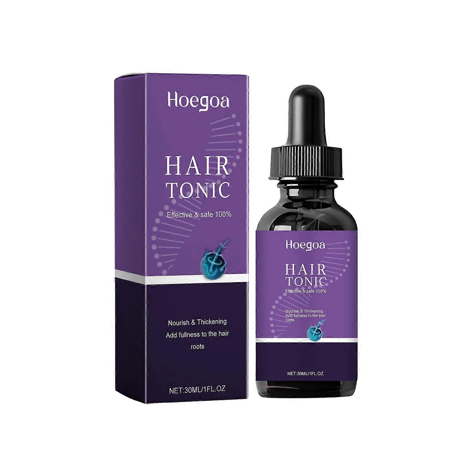 1-6 szt. HOEGOA Serum zagęszczające włosy 30 ml Serum zagęszczające włosy Olejek odbudowujący włosy dla zwiększenia ich gęstości