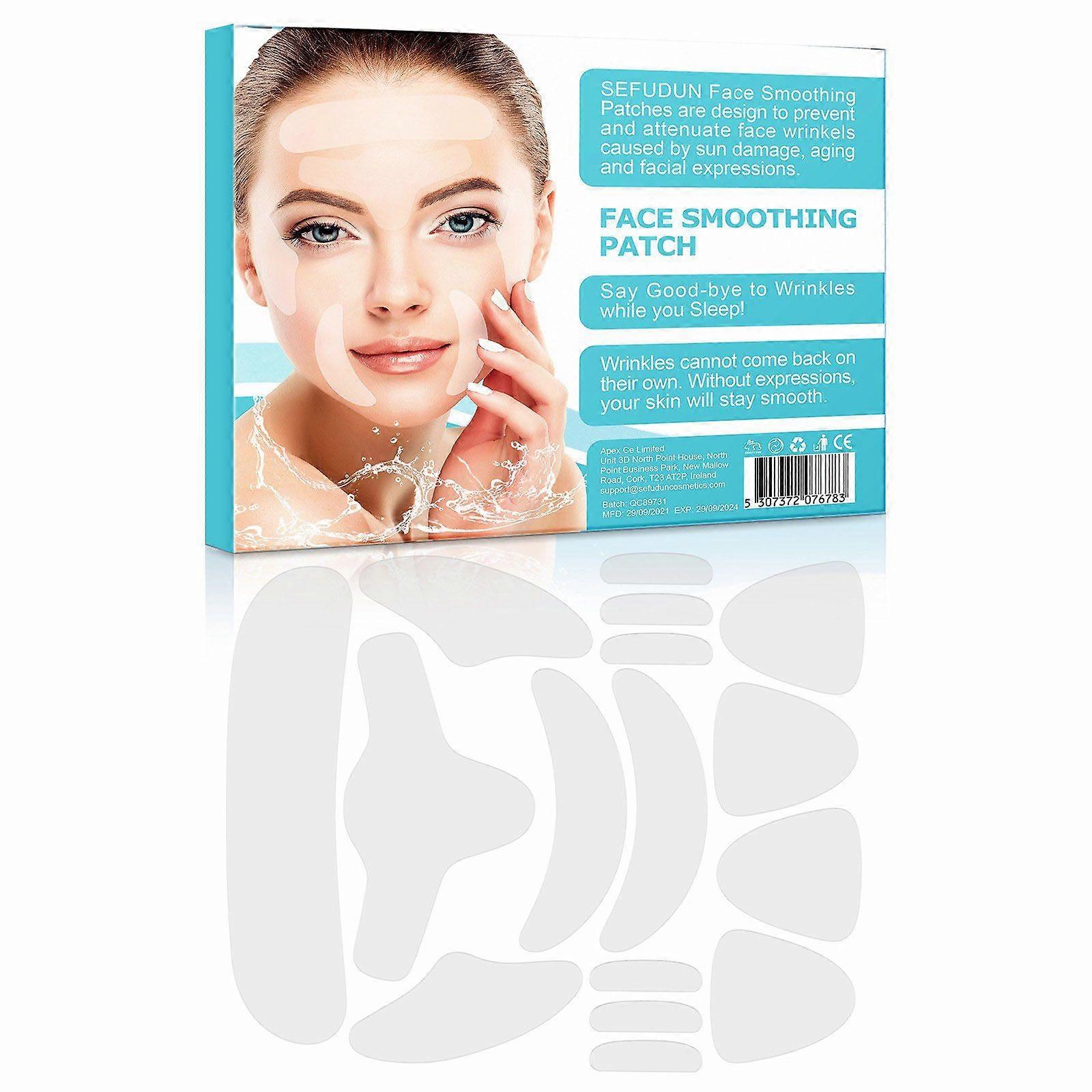 SEFUDUN 10 Sheet Facial Patches Set of 16pcs Wrinkle Remover Pads for Forehead Cheek Neck Anti Wrinkle Treatment Silicone Smoothing Wrinkle Patches fo