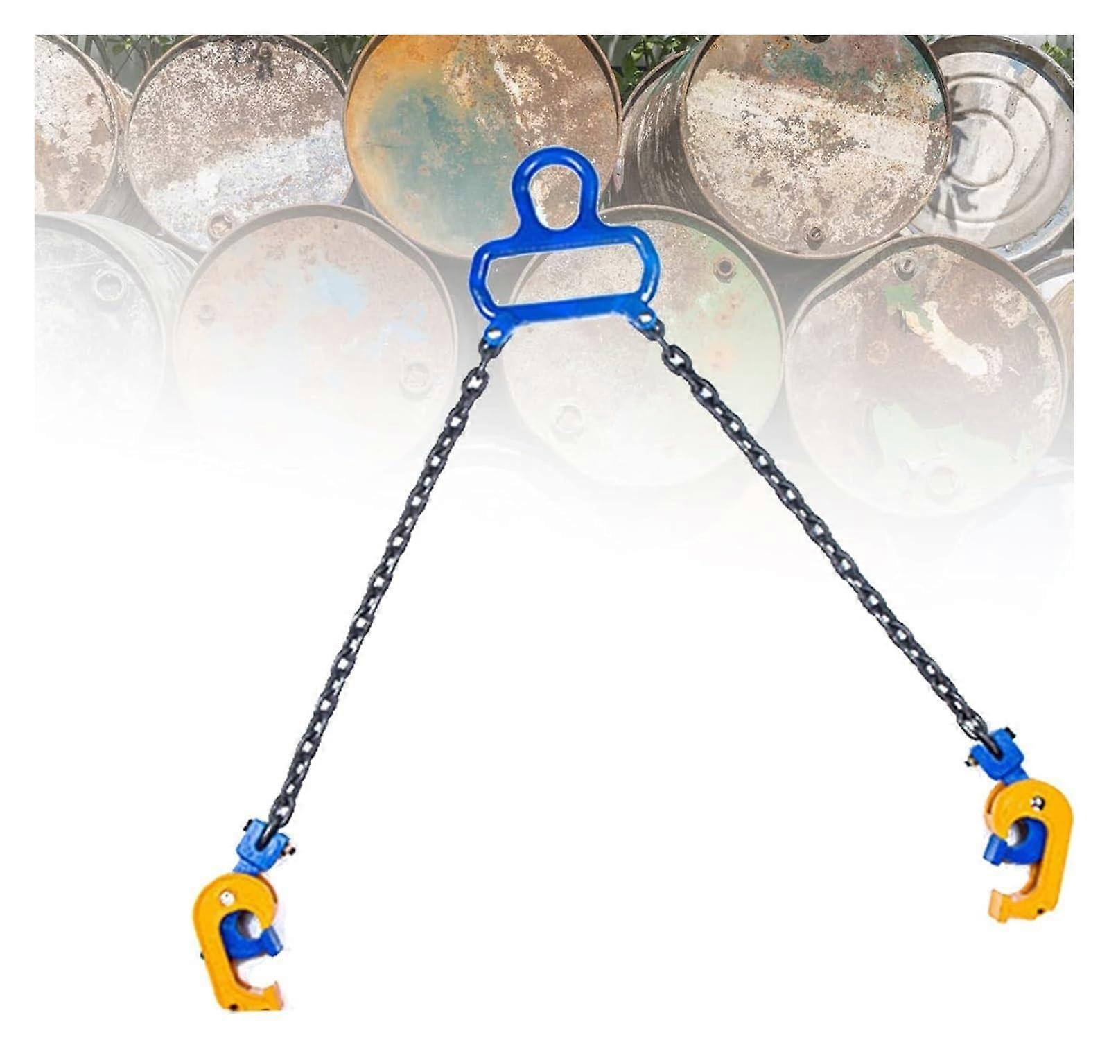G80 Lifting Chain Sling, 4Leg Chain Harness, 2Ton Capacity for Lifting Steel Oil Drums