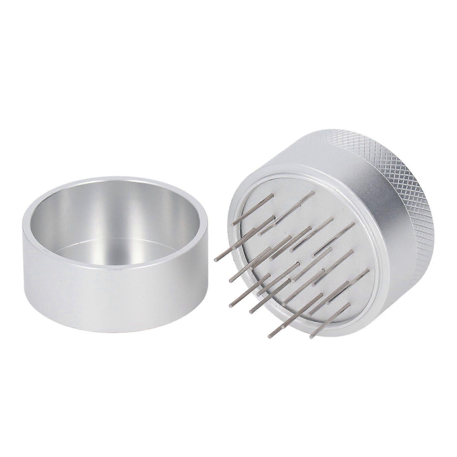 Coffee Needle Distributor with Base Effective Dispersion Rust Resistant Stainless Steel Hand Coffee Stirrer Silver 51mm/2.0in