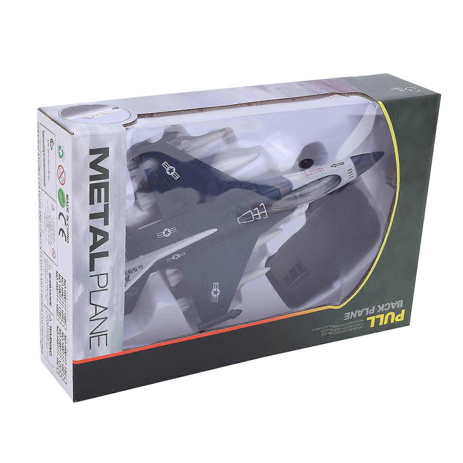Pull Back Airplane Model Highly Simulation Alloy Airplane Model Toy with Light Sound