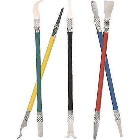 Professional Electronics Opening Pry Tool Repair Kit, Aluminum Scraper for Phone Chip Removing Hand Industrial Hardware Tools, 5 Pcs Set