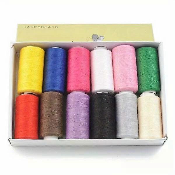 Sewing thread set with 12 colors to add color to creative works