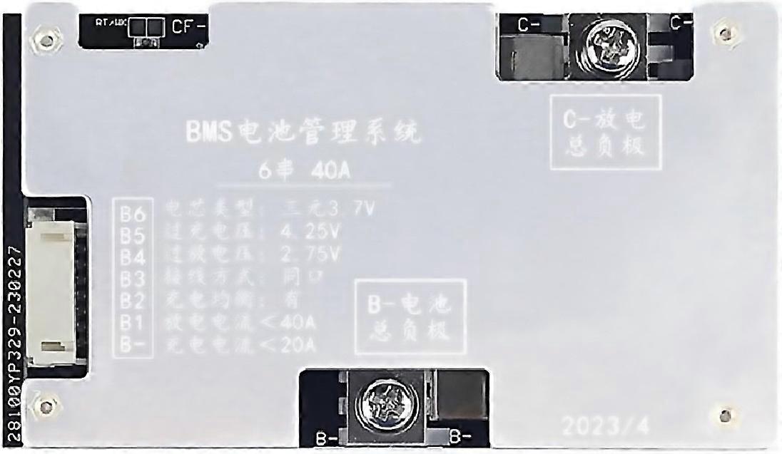 For 6s 40a Ternary Lithium Battery Protection Board 24v Charge And Discharge With Voltage Balance
