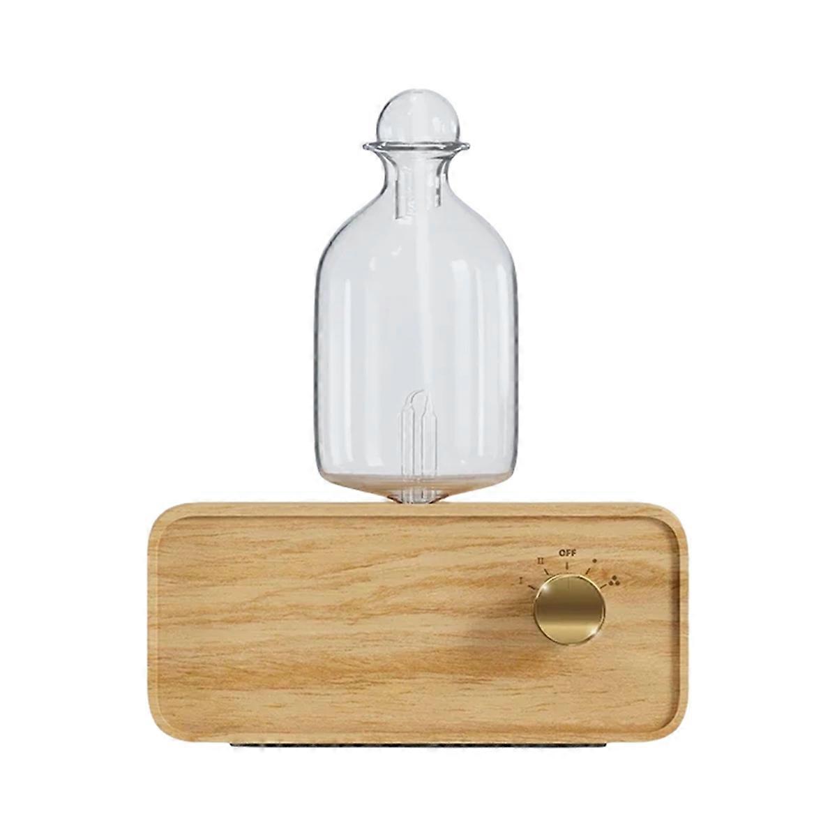 Diffuseur d’huile Diffuseur d’aromathérapie sans eau pour bureau à domicile Diffuseur d’arômes en bois et en verre Machine de parfum