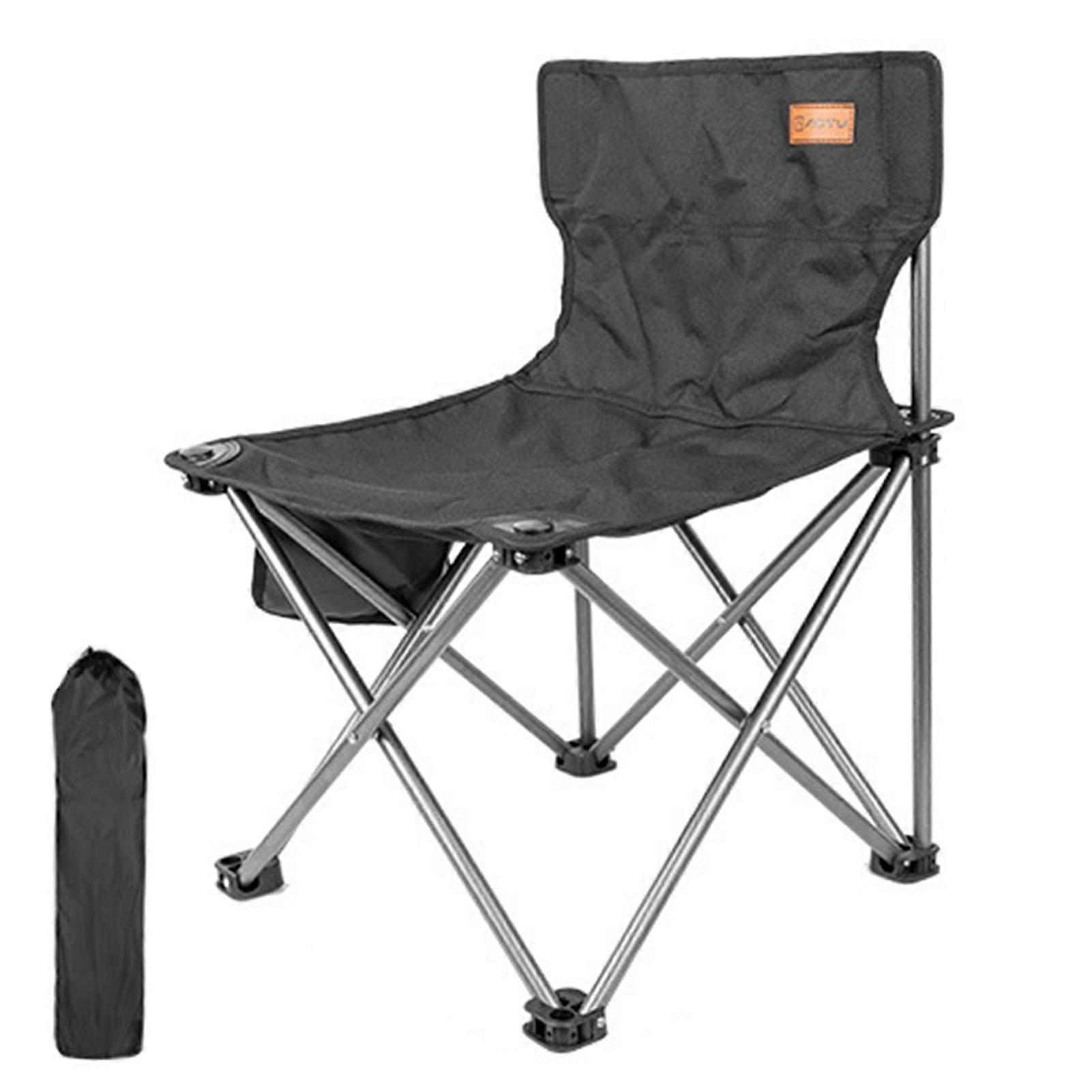 Portable Folding Camping Chair with Bag, Steel Frame, Size S/M/L/XL