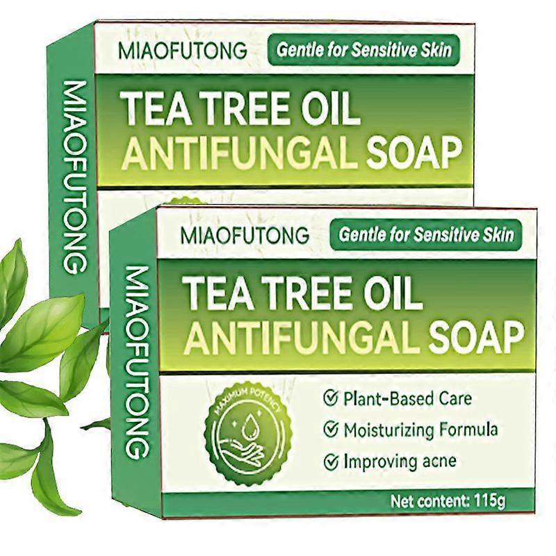 Tea Tree Soap for Face & Body Acne, Athlete's Foot, Tinea, Folliculitis Ringworm Jock Itch Relief Soap Bar, Tea Tree Oil Soap, Daily Refreshing Cleans
