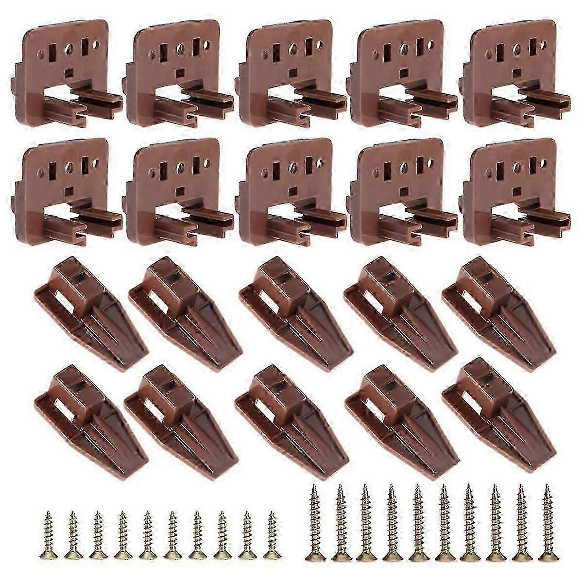 10 יחידות מדריך מסלול שקופיות למגירה החלקה תואמת למגירה מרכזית תואמת לשידות ותואמת לשידת לילה 1 ציור