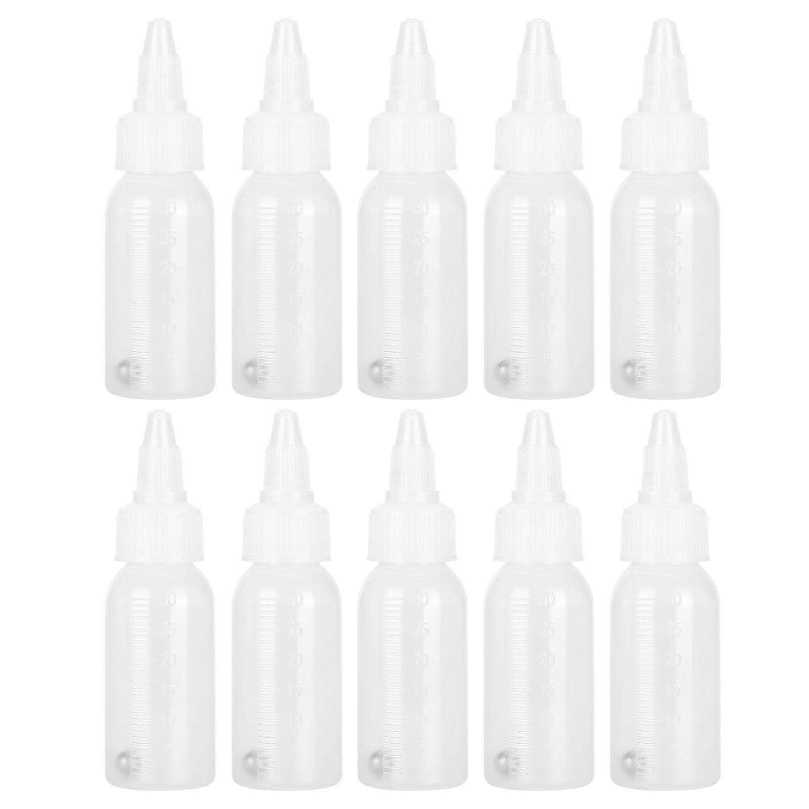 30ml Empty Paint Bottle Corrosion Resistance Squirt Pigment Condiment Container with Scale