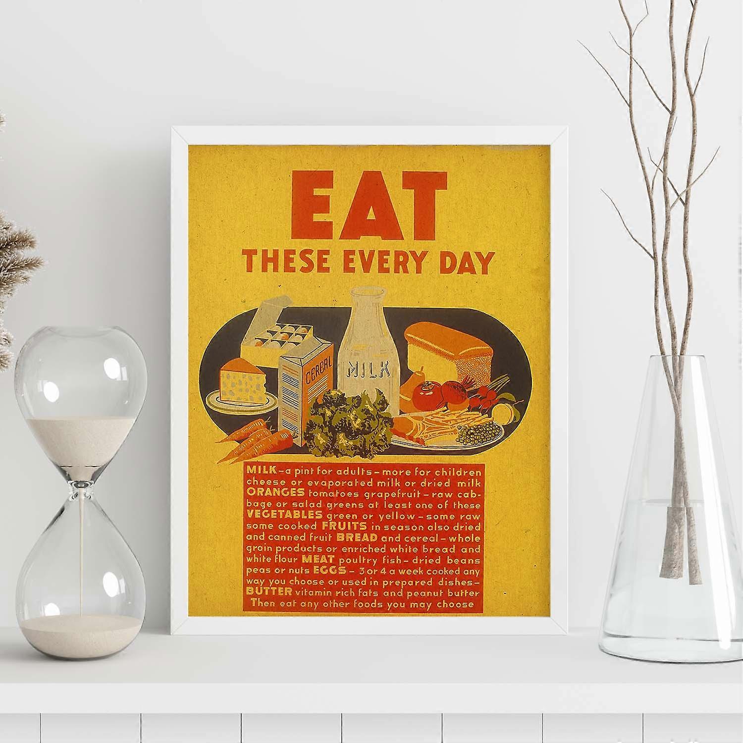 Impression nutritionnelle vintage