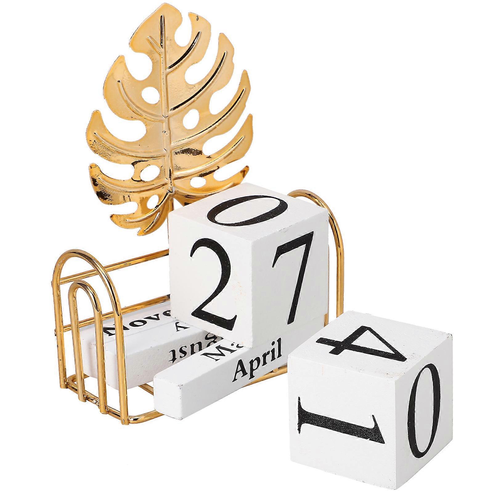 Office Block Calendar Decorative Perpetual Table Calendar for Decoration 5Sets