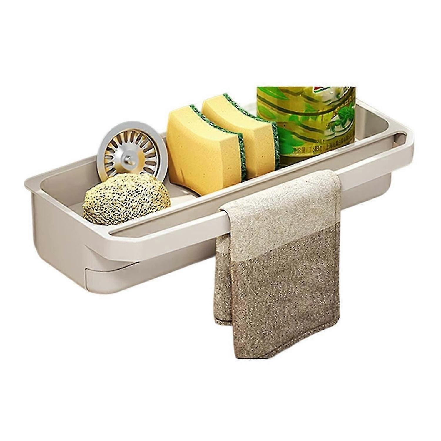 Kitchen Sink Organizer Rack,Self-Draining Shelf for Sponge B