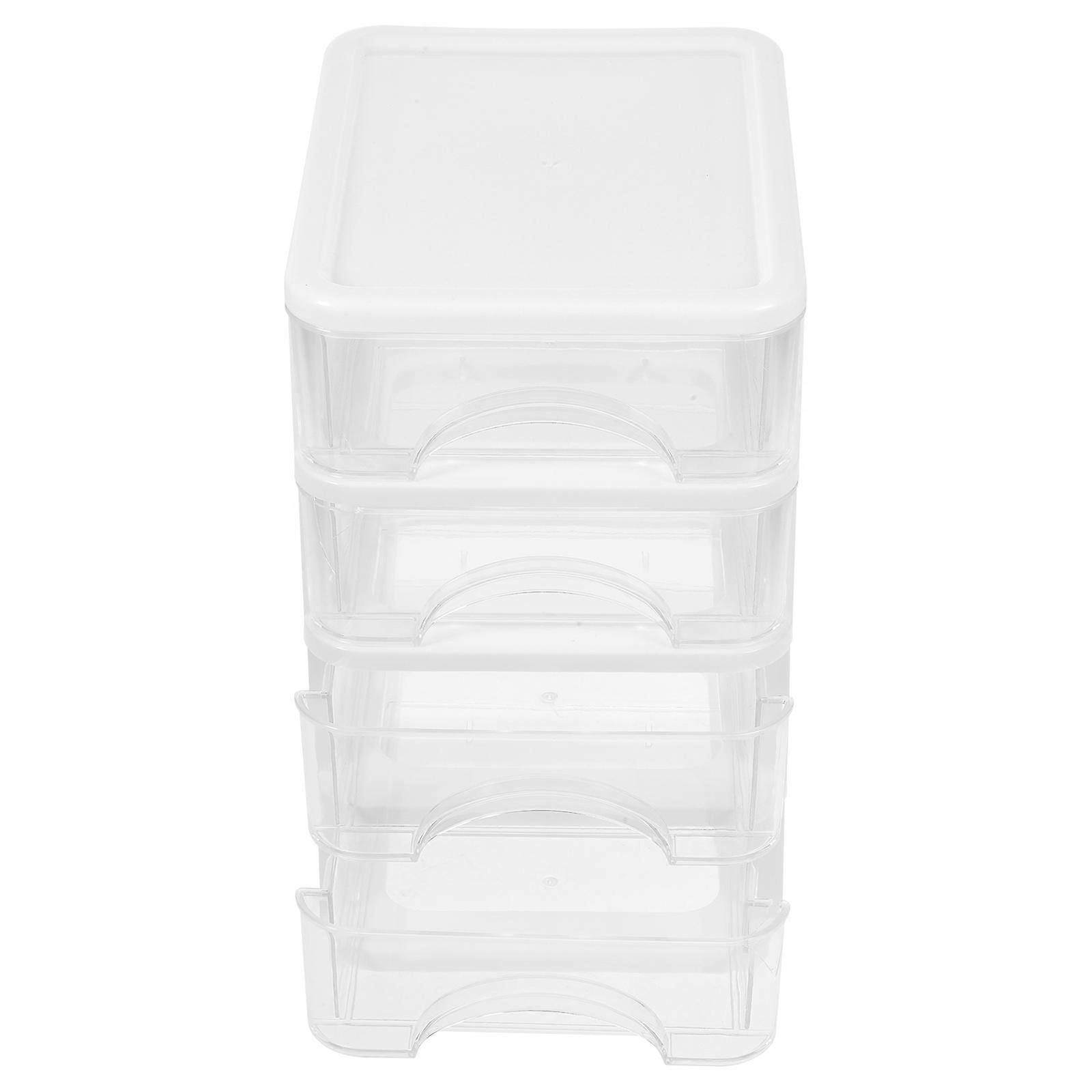 Desk Organizer Plastic Storage Box for Stationery with 2Pcs Drawer Type