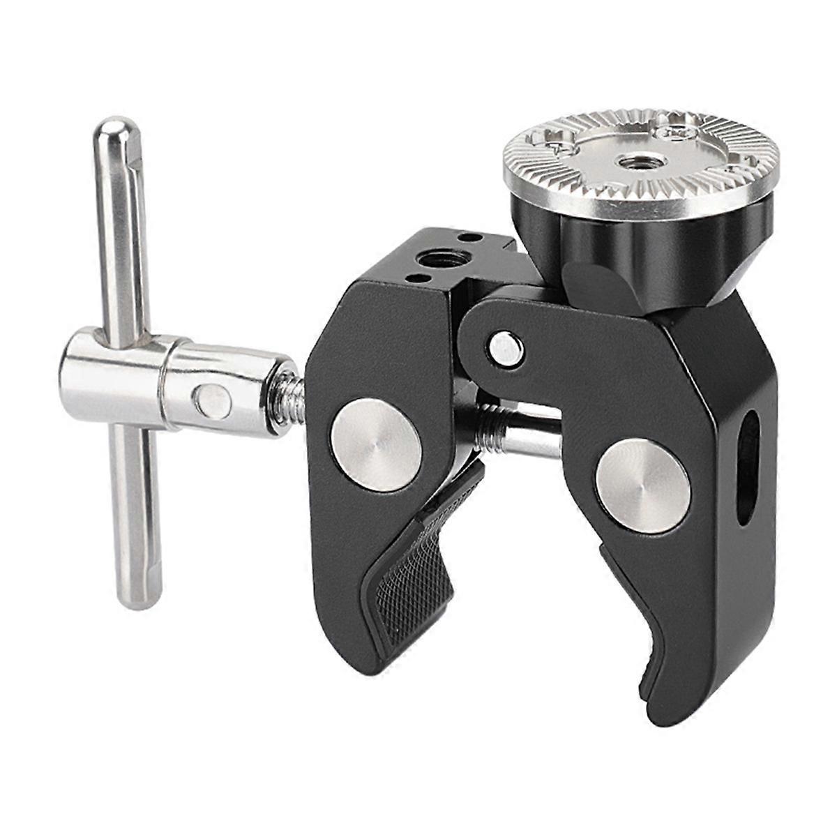 Multi-Purpose Super Crab Clamp with M6 Female Thread & 3/8In-16 Threaded Holes for Photography Trip