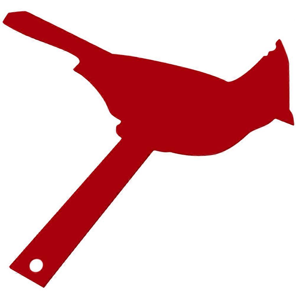 Decorative Mailbox Pick Red Bird Shape Ornament for Yard 3Pcs