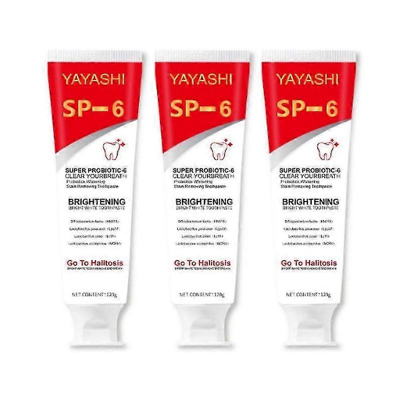 3pcs SP6 Probiotic Whitening Toothpaste