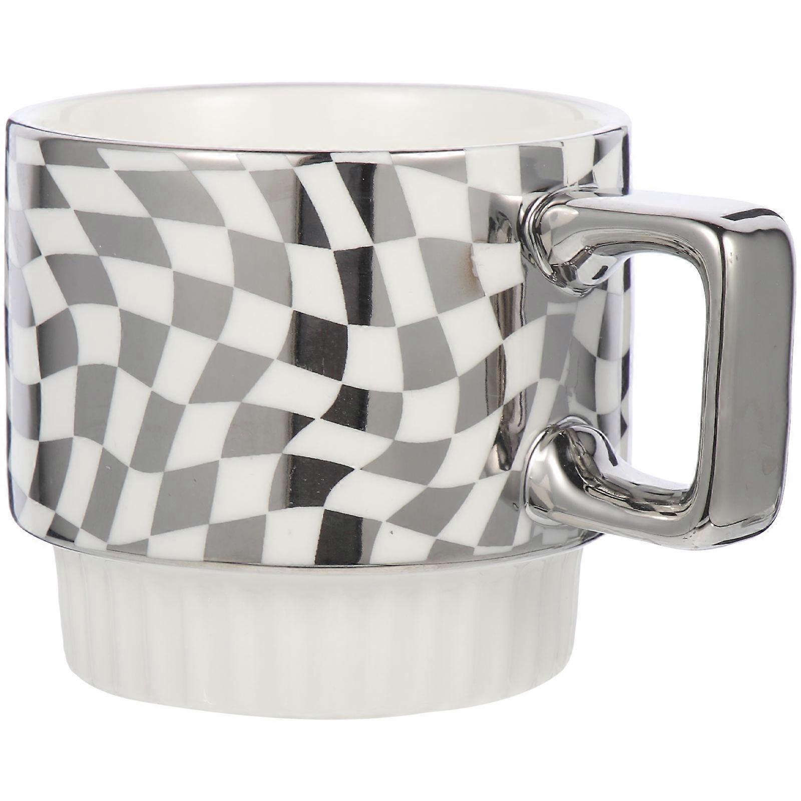 Vintage Ceramic Coffee Mug Set With Handle Suitable For Café Dining 350ml Multi Color 2Pcs