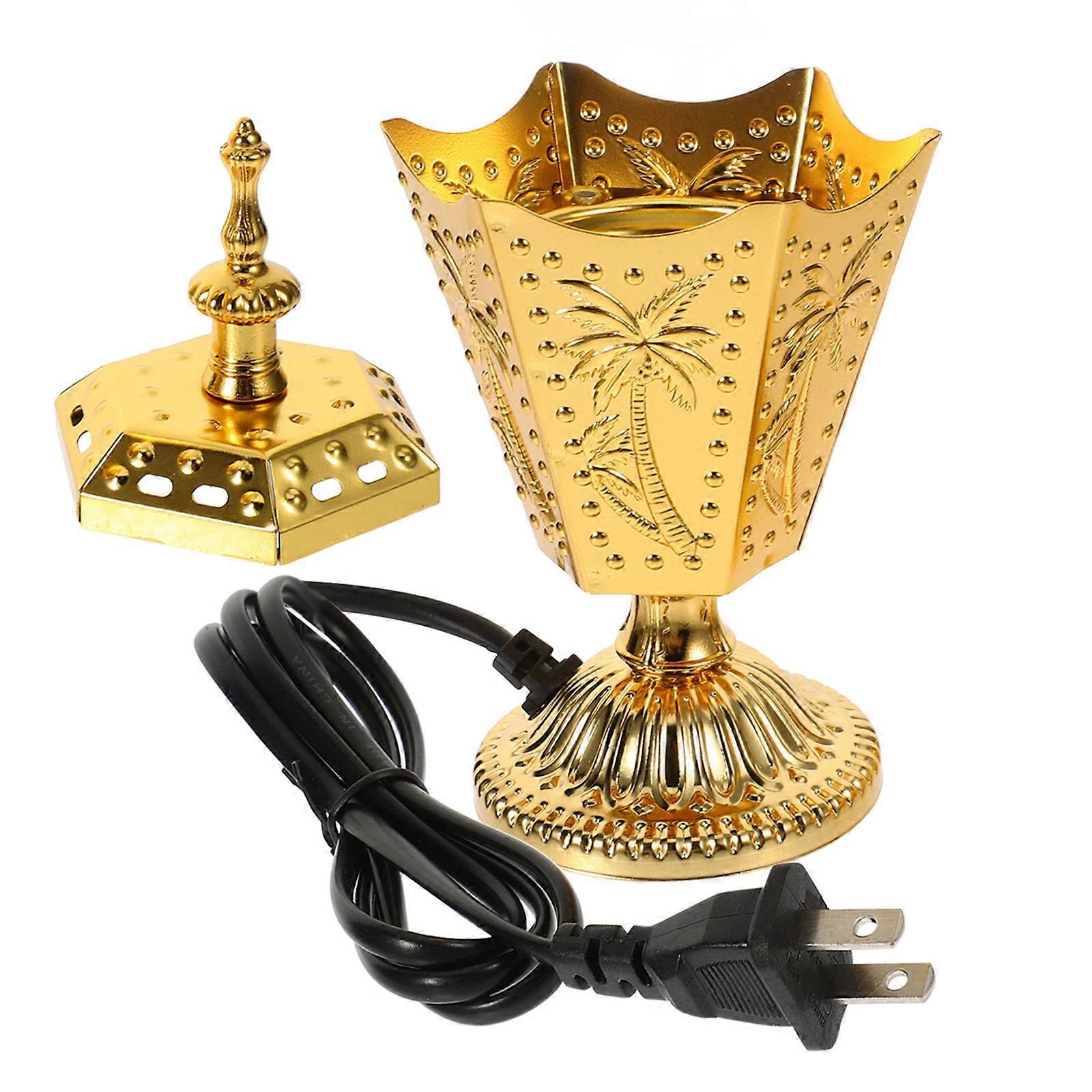 Decorative Electric Censer Aromatherapy Office Use Vintage Design Copper 1Set