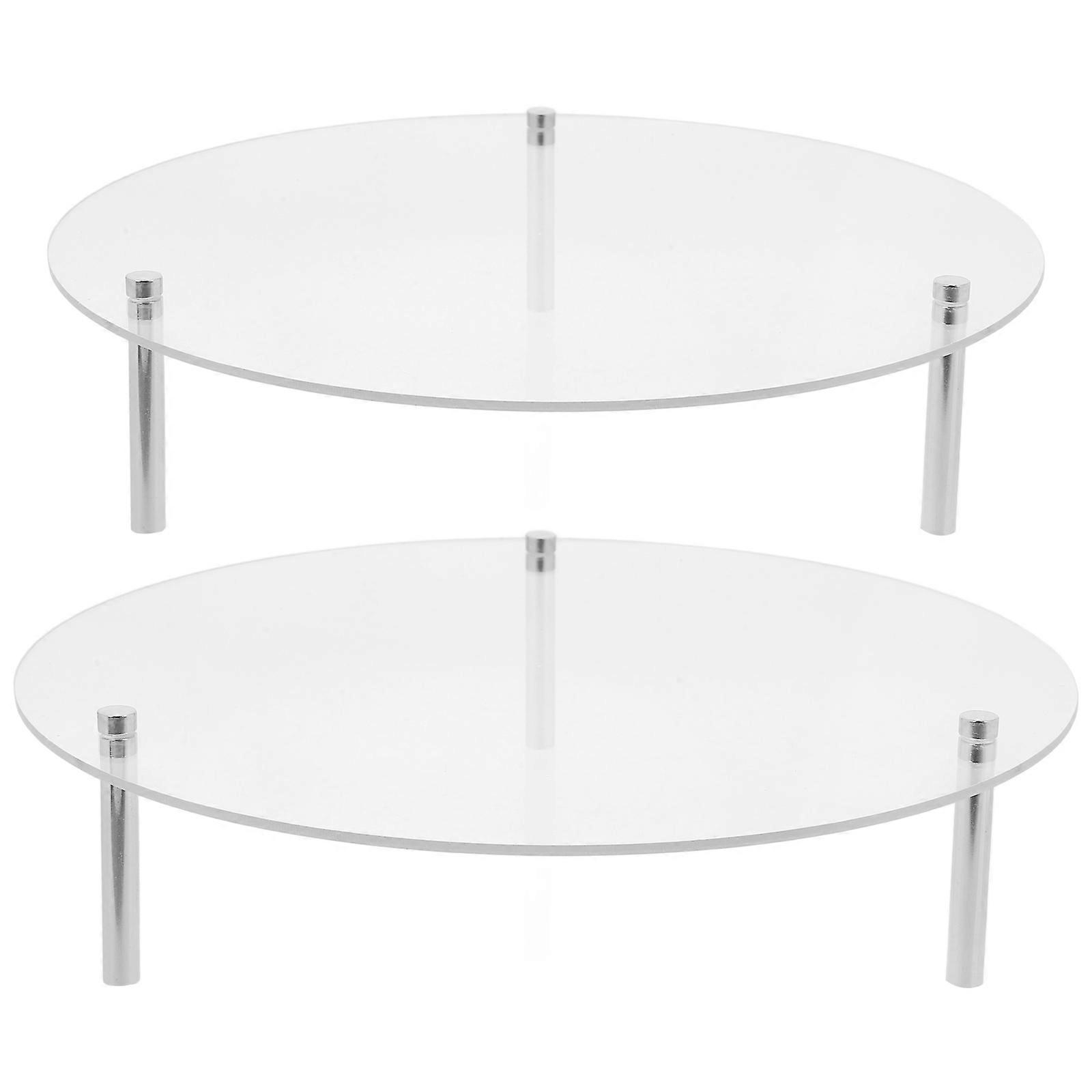 Simple Design Acrylic Cake Stand For Displaying Figurines Suitable For Events Like Birthdays And Weddings 20X20X5CM 10Set