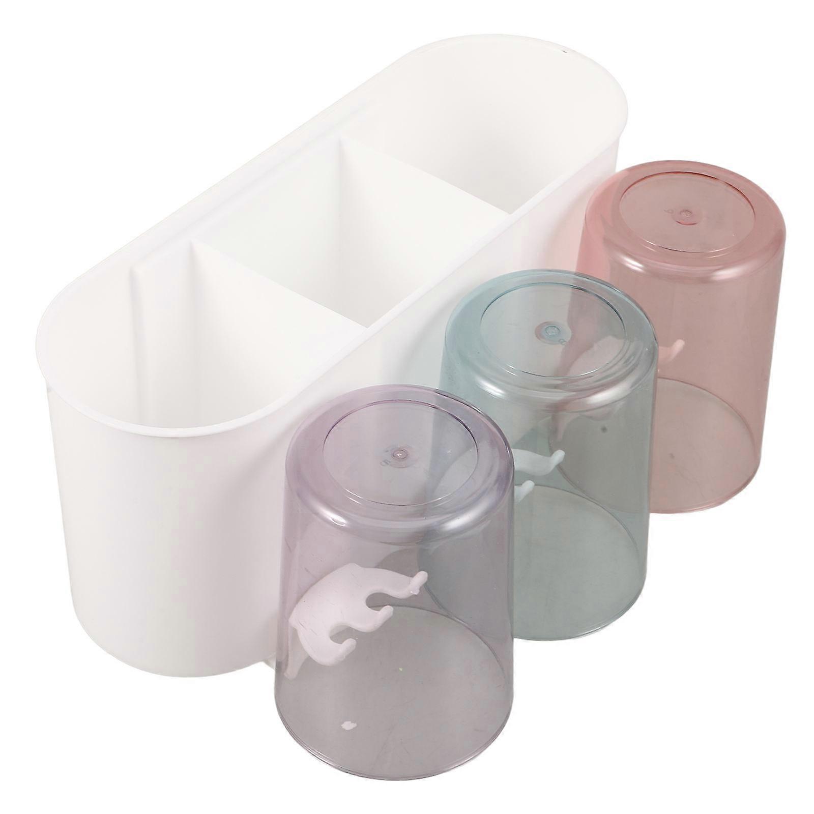Multi Color Wall-mounted Toothbrush Holder 2 Sets for Bathroom Accessories Ideal for Family and Hotel Use Non-stick Design