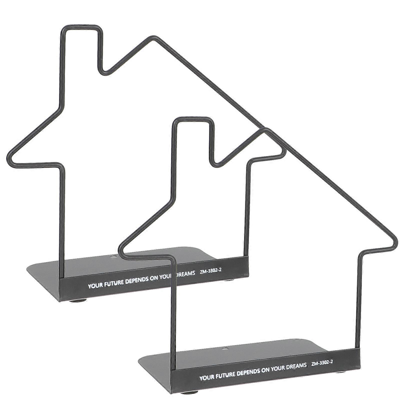 Crafted Book Ends Metal Book Holders for Neatly Organizing 6Pcs