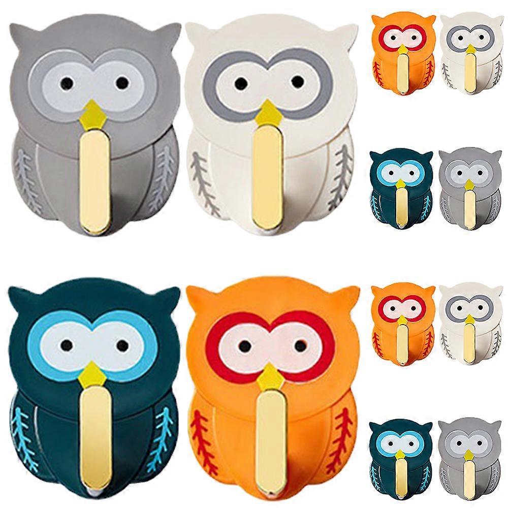 Wall Mount Owl Hooks Adhesive for Holding Things 60Pcs Assorted Color