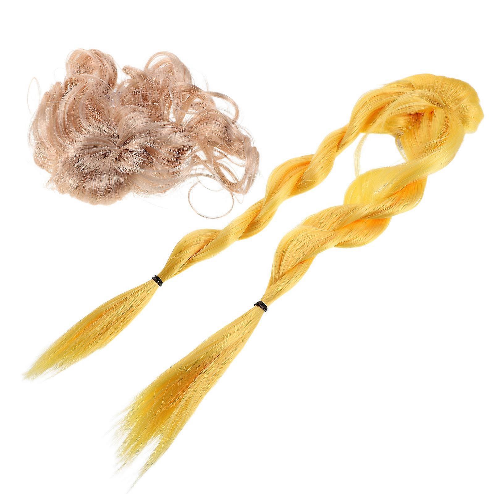 Dog Accessory Featuring Wavy and Twist Braids for Pets Made from Assorted Color High Temperature Fiber Suitable for Christmas Parties 2Pcs