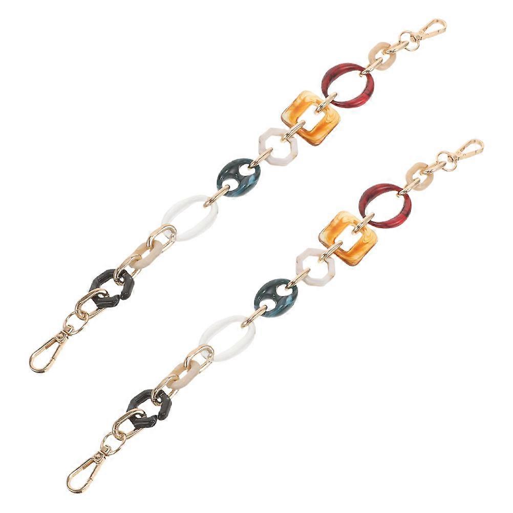 Acrylic and Alloy Purse Chain Handle for Handbag Replacement 8Pcs Set