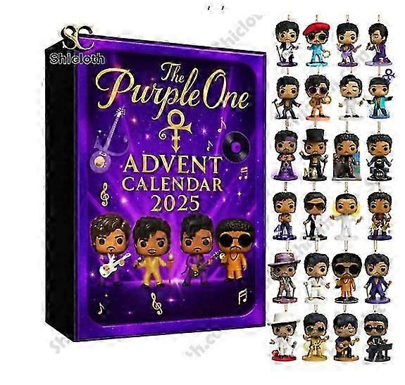 Purple Prince Advent Countdown Blind Box - 24-Day Christmas Tree Decorations for UK Holiday Fun