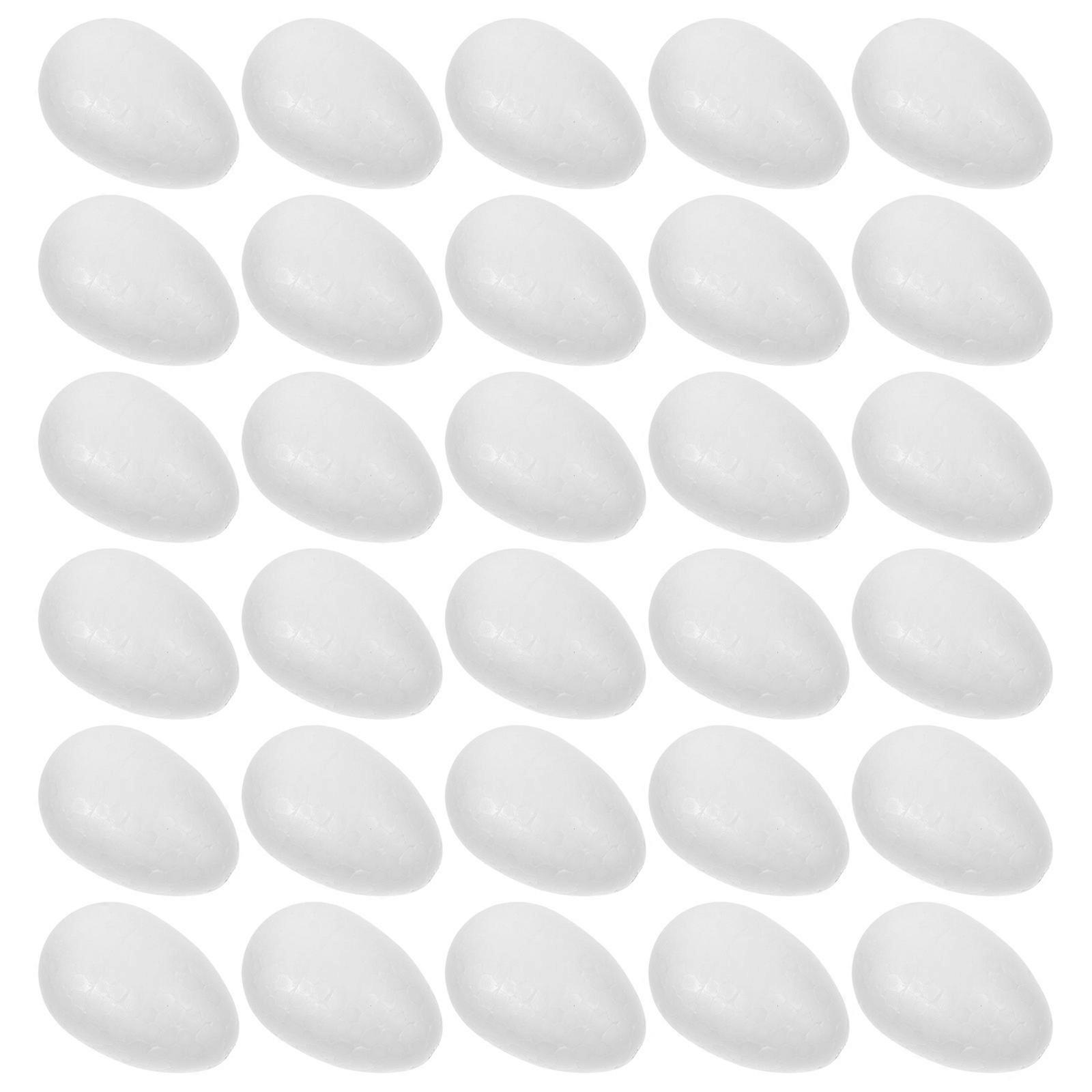 Easter White Foam Eggs for DIY Decoration 100Pcs for Craft Projects