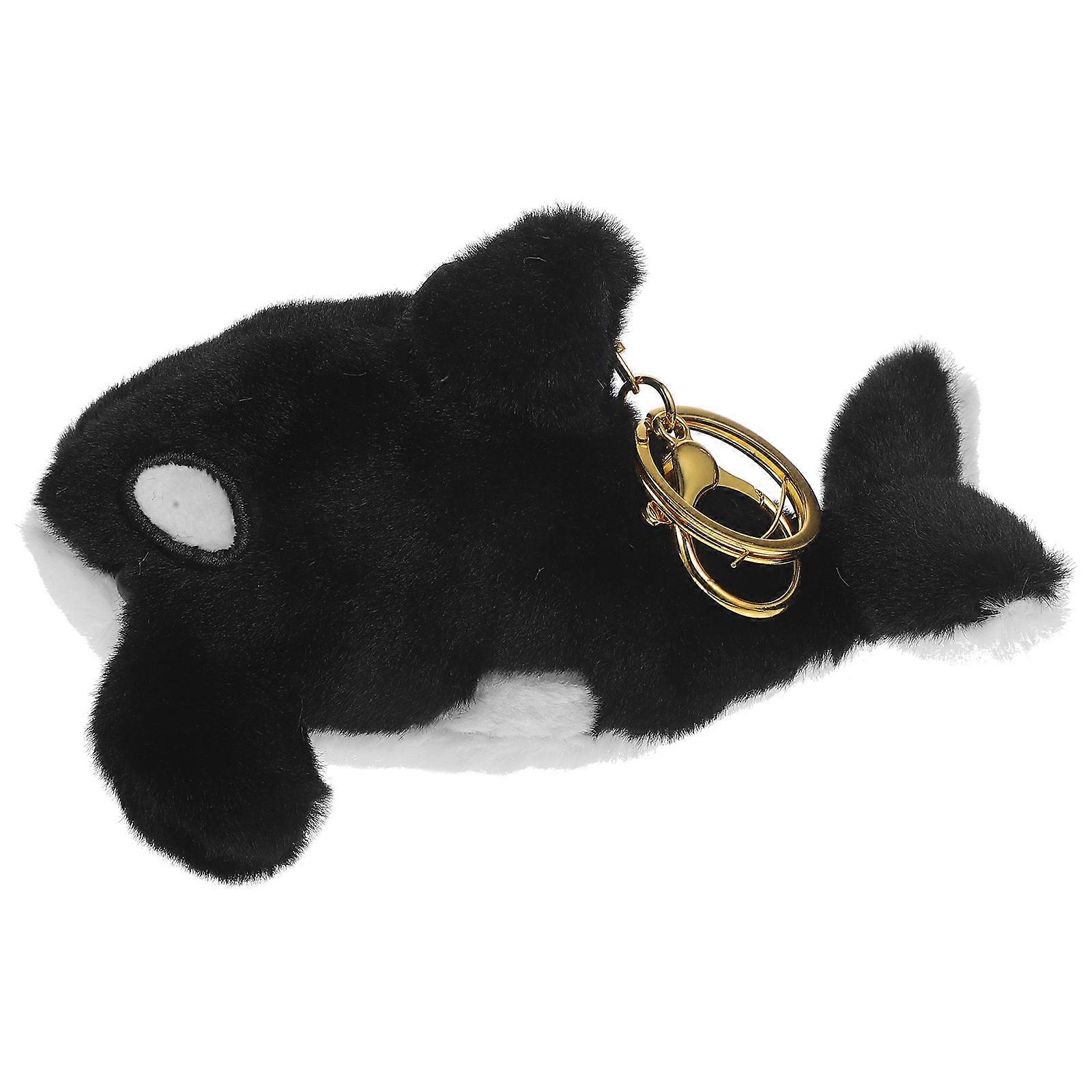 Lovely Plush Pendant for Hanging Keys 4Pcs Whale Key Chain Set