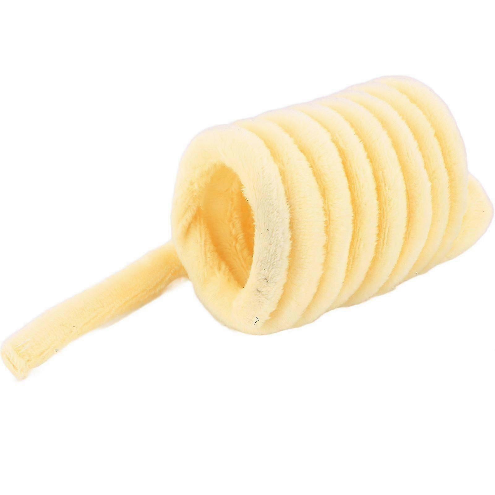 Safe Non-Toxic Plush Cat Spring Toys in Yellow, Chewable Design to Promote Kitten Health and Play
