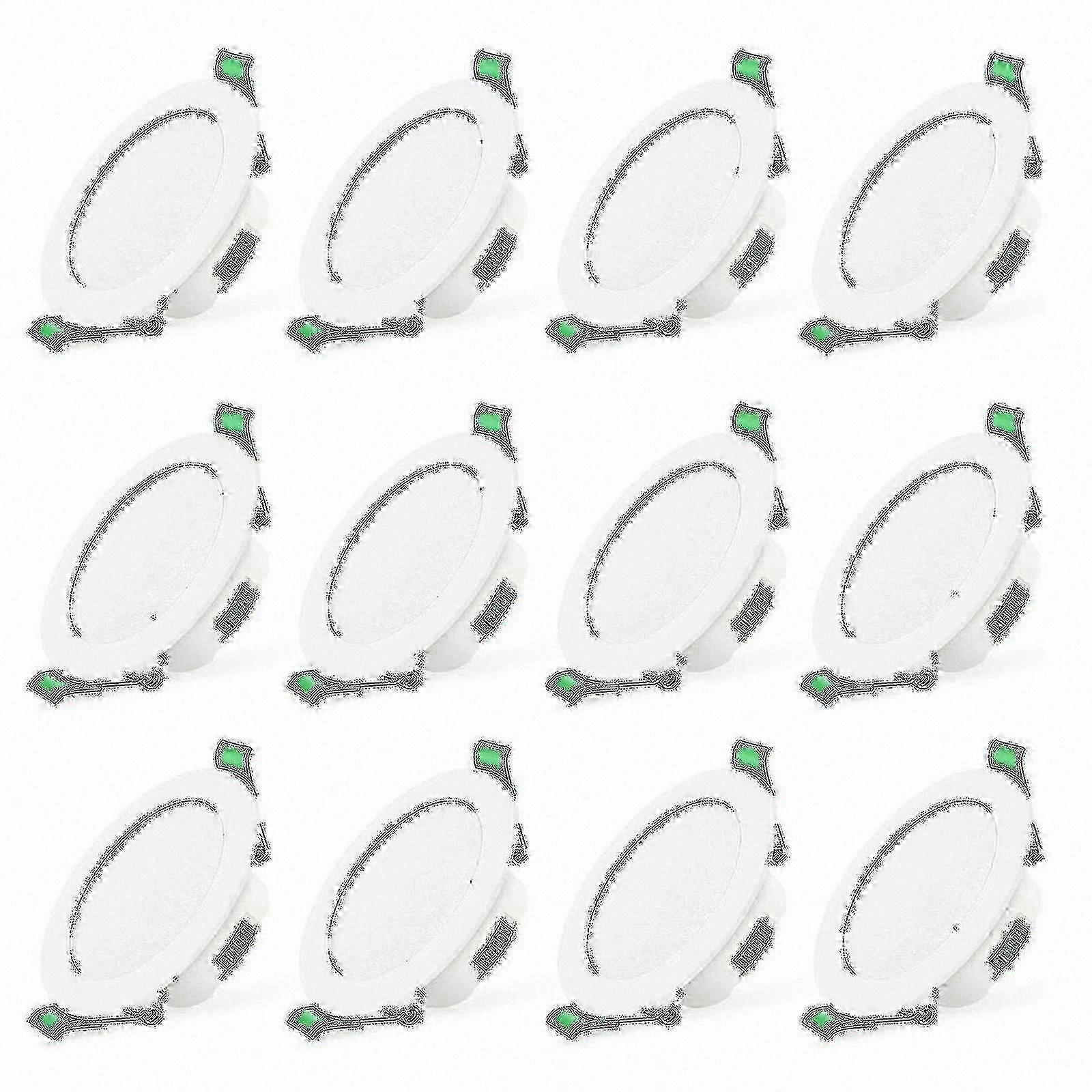 7W LED Downlights, 12-Pack Slim Recessed Spotlights, White Ceiling Lights