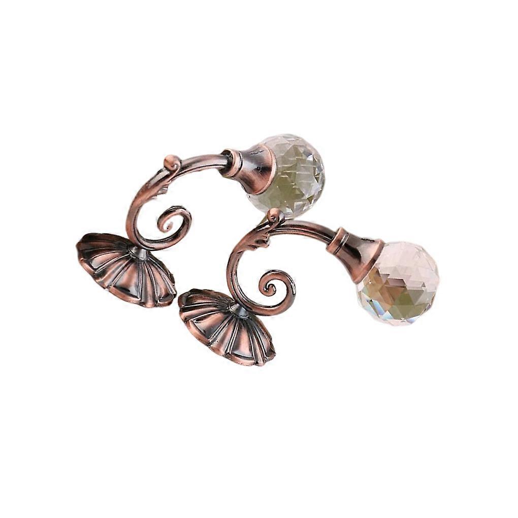 2 Pieces Curtain Tie Back Hold Hooks Wall Window Decoration Tiebacks Red