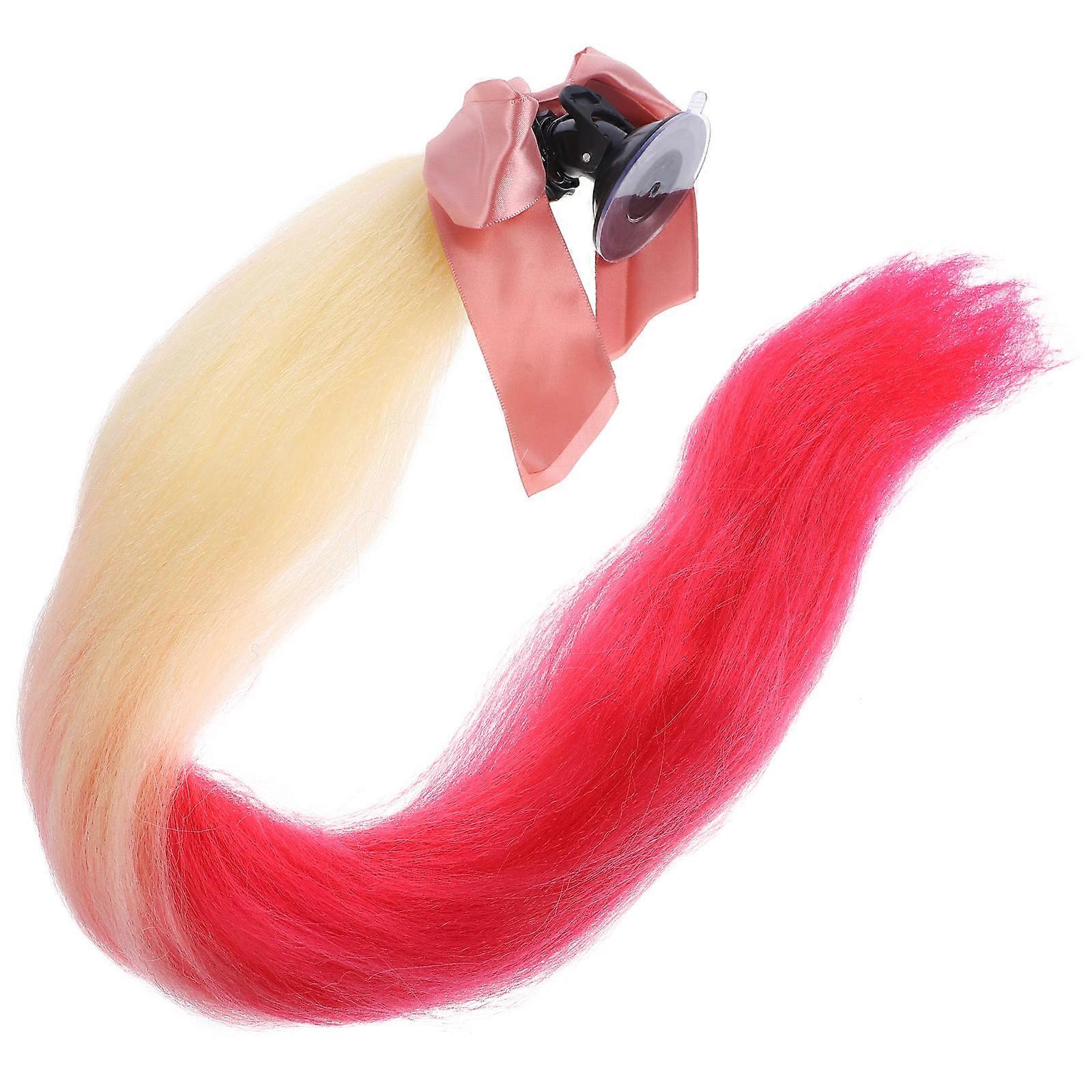 Braid Ponytail Wig Decorative Accessory 2Pcs for Motorcycle