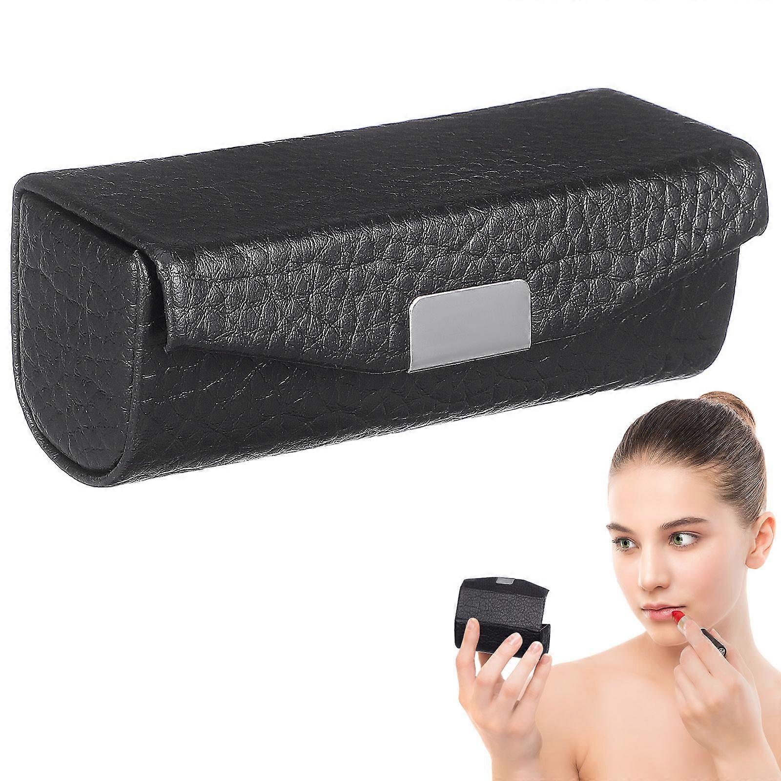 Single Lipstick Holder Black Lipstick Case for Storage 2Pcs Portable Container